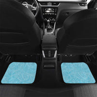 Hawaii Tropical Flowers Car Mats Sky Blue Polynesian Tattoo Art LT05 Set 2pcs - Back Blue - Polynesian Pride