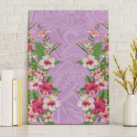 Hawaii Tropical Flowers Canvas Wall Art Lavender Polynesian Tattoo Art LT05 Without Frame Lavender - Polynesian Pride