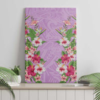 Hawaii Tropical Flowers Canvas Wall Art Lavender Polynesian Tattoo Art LT05 - Polynesian Pride