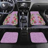 Hawaii Tropical Flowers Car Mats Lavender Polynesian Tattoo Art LT05 Set 4pcs Lavender - Polynesian Pride