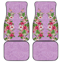 Hawaii Tropical Flowers Car Mats Lavender Polynesian Tattoo Art LT05 - Polynesian Pride