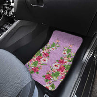 Hawaii Tropical Flowers Car Mats Lavender Polynesian Tattoo Art LT05 - Polynesian Pride