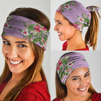 Hawaii Tropical Flowers Neck Gaiter Lavender Polynesian Tattoo Art LT05 - Polynesian Pride