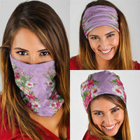 Hawaii Tropical Flowers Neck Gaiter Lavender Polynesian Tattoo Art LT05 - Polynesian Pride