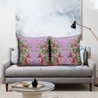 Hawaii Tropical Flowers Pillow Cover Lavender Polynesian Tattoo Art LT05 - Polynesian Pride