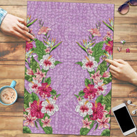 Hawaii Tropical Flowers Puzzle Lavender Polynesian Tattoo Art LT05 Lavender - Polynesian Pride