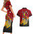 Personalized Papua New Guinea Couples Matching Short Sleeve Bodycon Dress and Hawaiian Shirt Bird Of Paradise Hibiscus With Motuan Pattern LT05 - Polynesian Pride