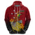 Personalized Papua New Guinea Hoodie Bird Of Paradise Hibiscus With Motuan Pattern LT05 - Polynesian Pride