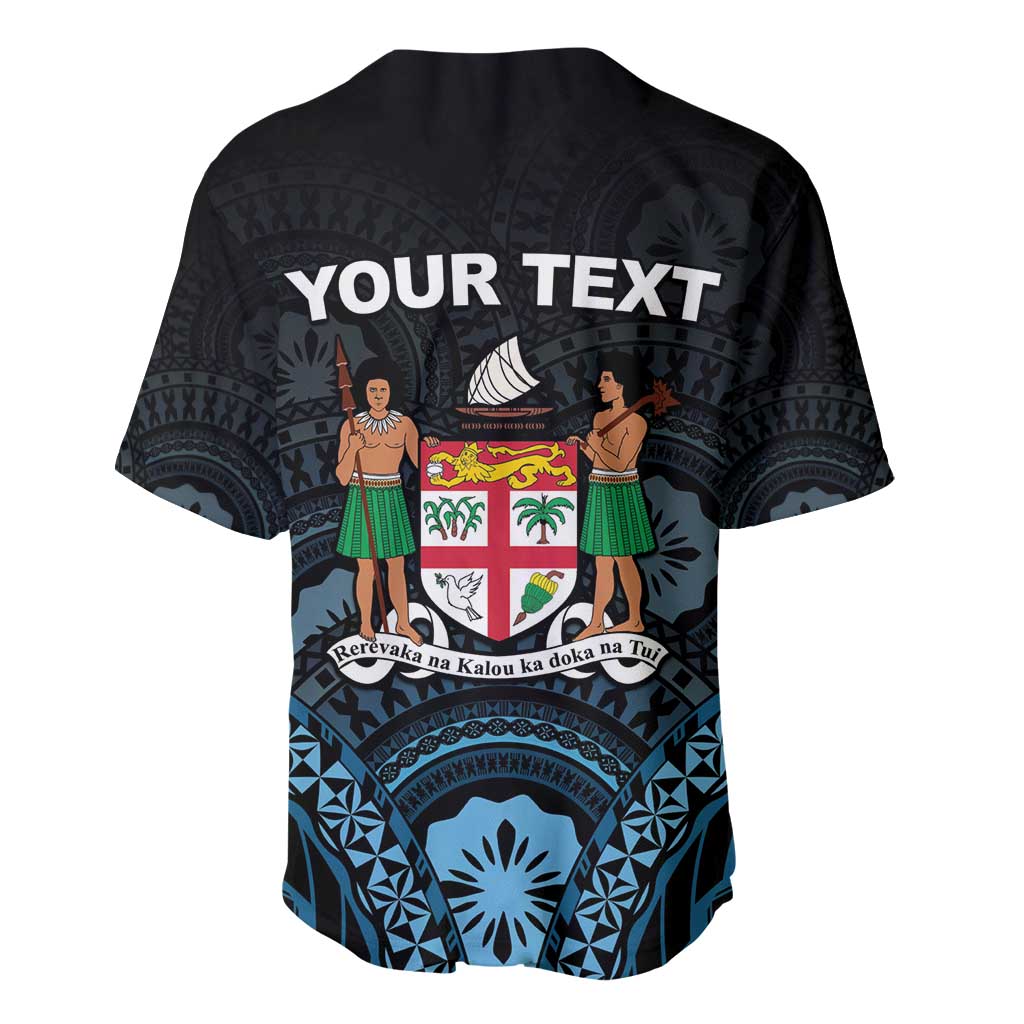 Personalised Happy Fiji Day 1970 Baseball Jersey Flag Grunge Style LT05 - Polynesian Pride