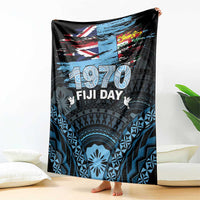 Happy Fiji Day 1970 Blanket Flag Grunge Style LT05 - Polynesian Pride