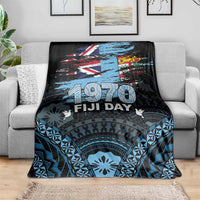Happy Fiji Day 1970 Blanket Flag Grunge Style LT05 - Polynesian Pride