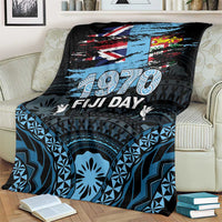 Happy Fiji Day 1970 Blanket Flag Grunge Style LT05 - Polynesian Pride