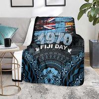 Happy Fiji Day 1970 Blanket Flag Grunge Style LT05 - Polynesian Pride