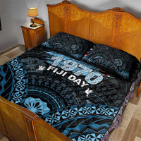 Happy Fiji Day 1970 Quilt Bed Set Flag Grunge Style LT05 - Polynesian Pride