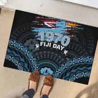 Happy Fiji Day 1970 Rubber Doormat Flag Grunge Style LT05 - Polynesian Pride