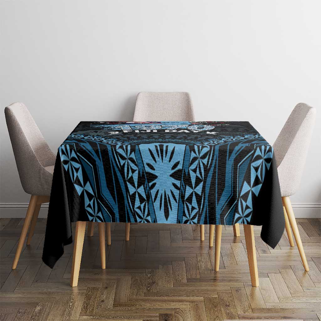 Happy Fiji Day 1970 Tablecloth Flag Grunge Style LT05 - Polynesian Pride