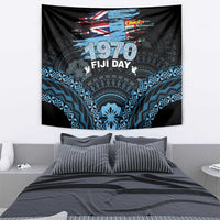 Happy Fiji Day 1970 Tapestry Flag Grunge Style LT05 - Polynesian Pride