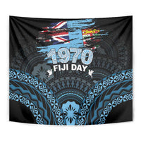 Happy Fiji Day 1970 Tapestry Flag Grunge Style LT05 - Polynesian Pride