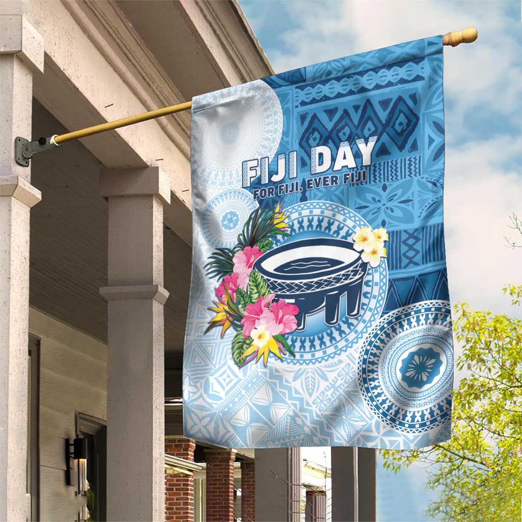 Fiji Day Garden Flag Proud To Be Fijian LT05 House Flag Blue - Polynesian Pride