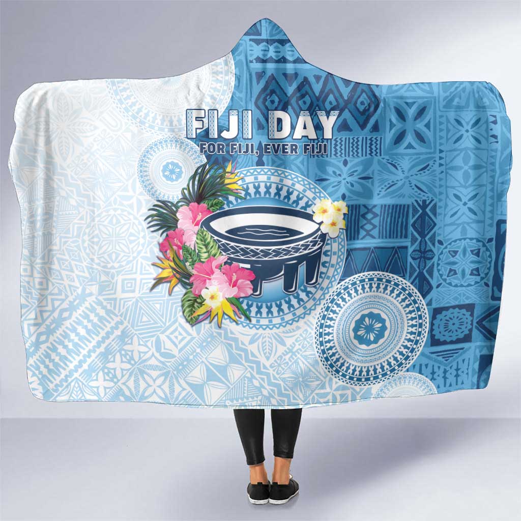 Fiji Day Hooded Blanket Proud To Be Fijian LT05 One Size Blue - Polynesian Pride