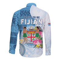 Fiji Day Long Sleeve Button Shirt Proud To Be Fijian LT05 - Polynesian Pride