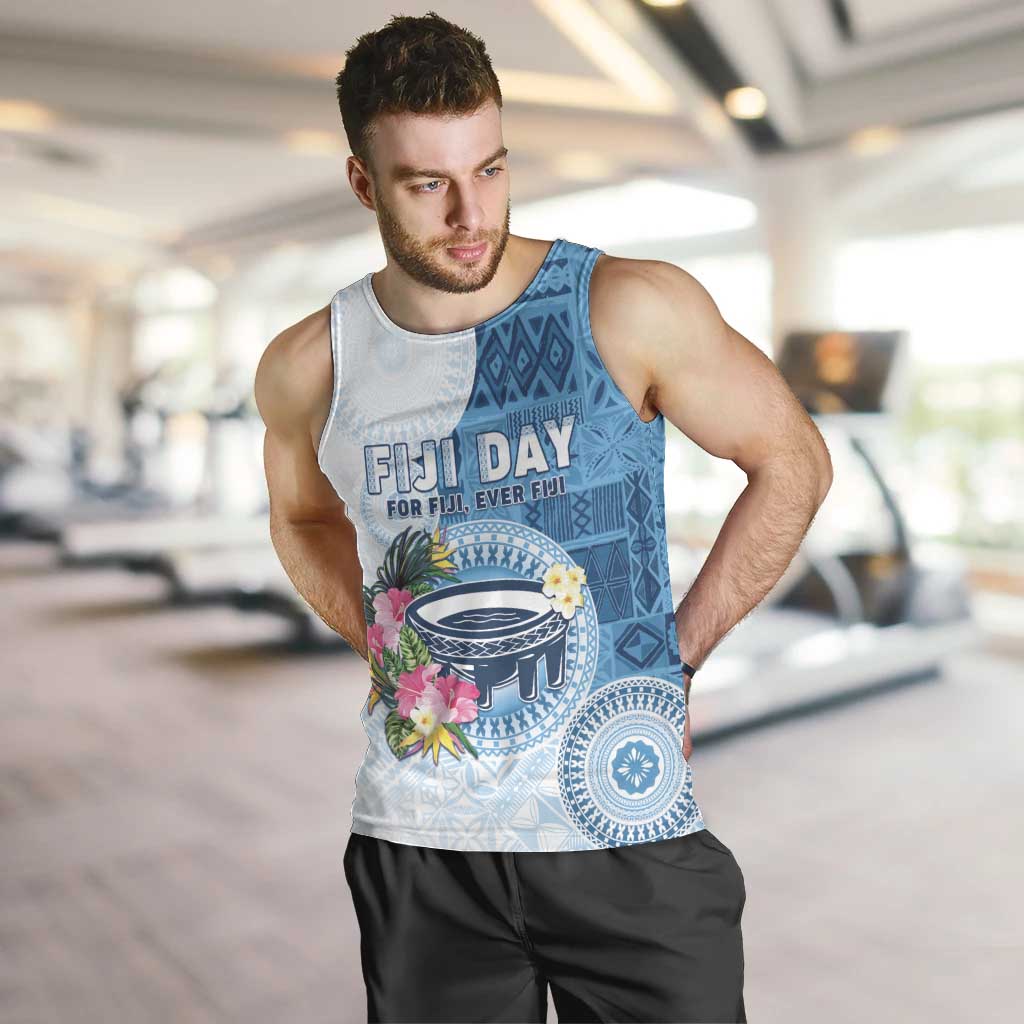 Fiji Day Men Tank Top Proud To Be Fijian LT05 Blue - Polynesian Pride