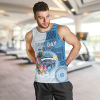 Fiji Day Men Tank Top Proud To Be Fijian LT05 Blue - Polynesian Pride