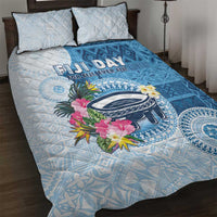 Fiji Day Quilt Bed Set Proud To Be Fijian LT05 Blue - Polynesian Pride