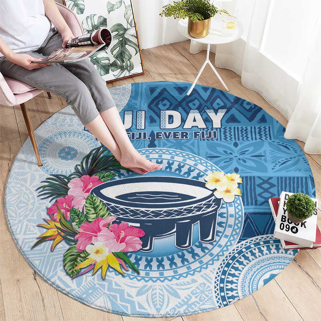 Fiji Day Round Carpet Proud To Be Fijian LT05 - Polynesian Pride