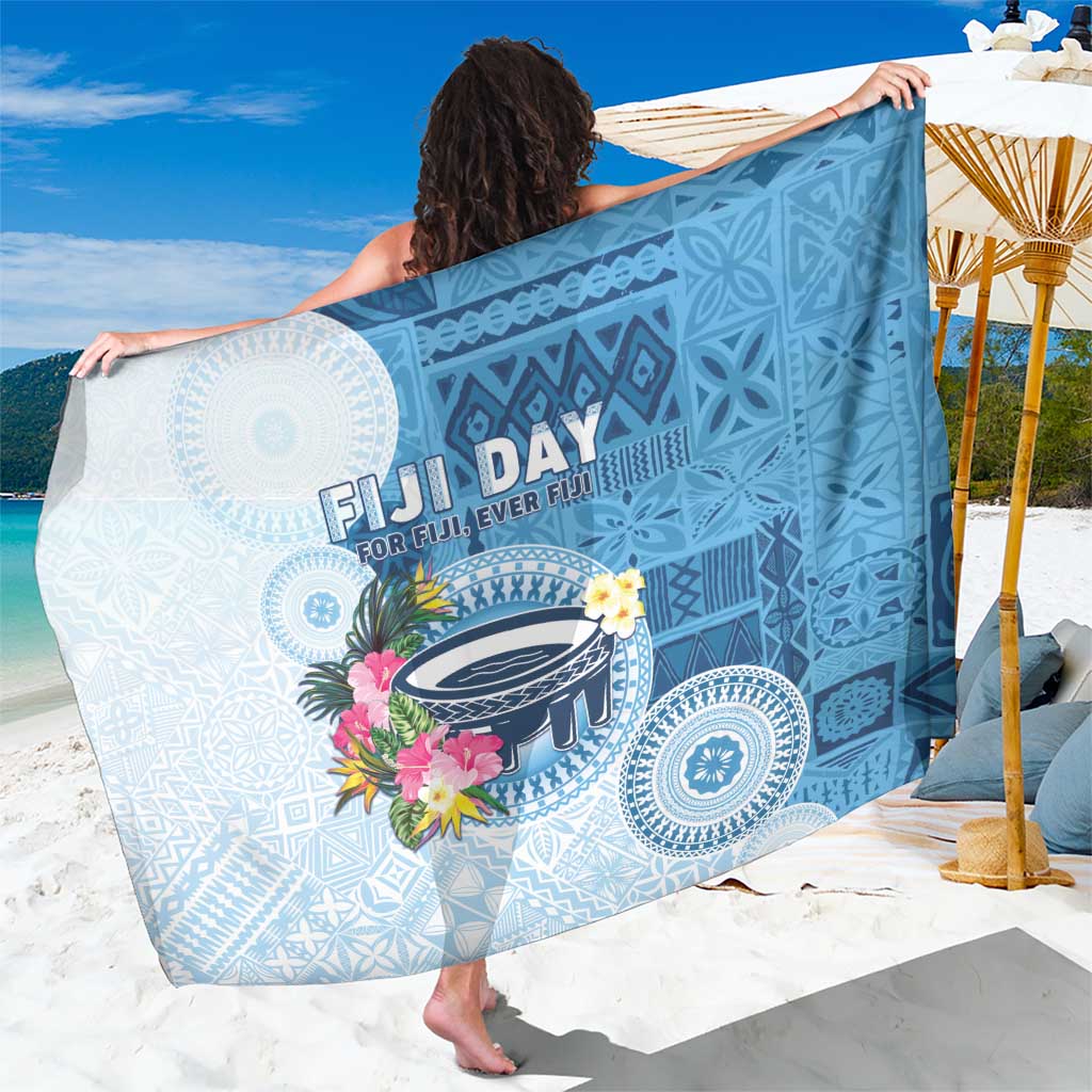 Fiji Day Sarong Proud To Be Fijian LT05 One Size 44 x 66 inches Blue - Polynesian Pride