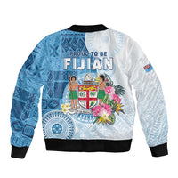 Fiji Day Sleeve Zip Bomber Jacket Proud To Be Fijian LT05 - Polynesian Pride