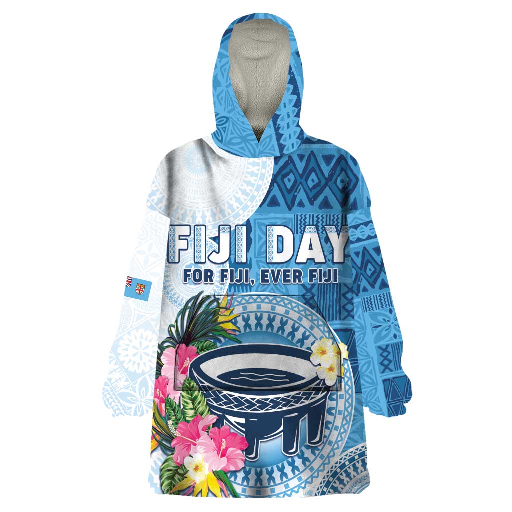 Fiji Day Wearable Blanket Hoodie Proud To Be Fijian