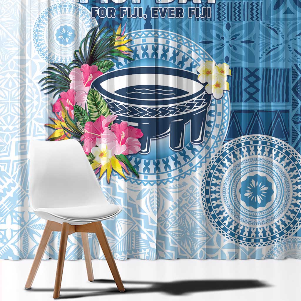 Fiji Day Window Curtain Proud To Be Fijian LT05 - Polynesian Pride