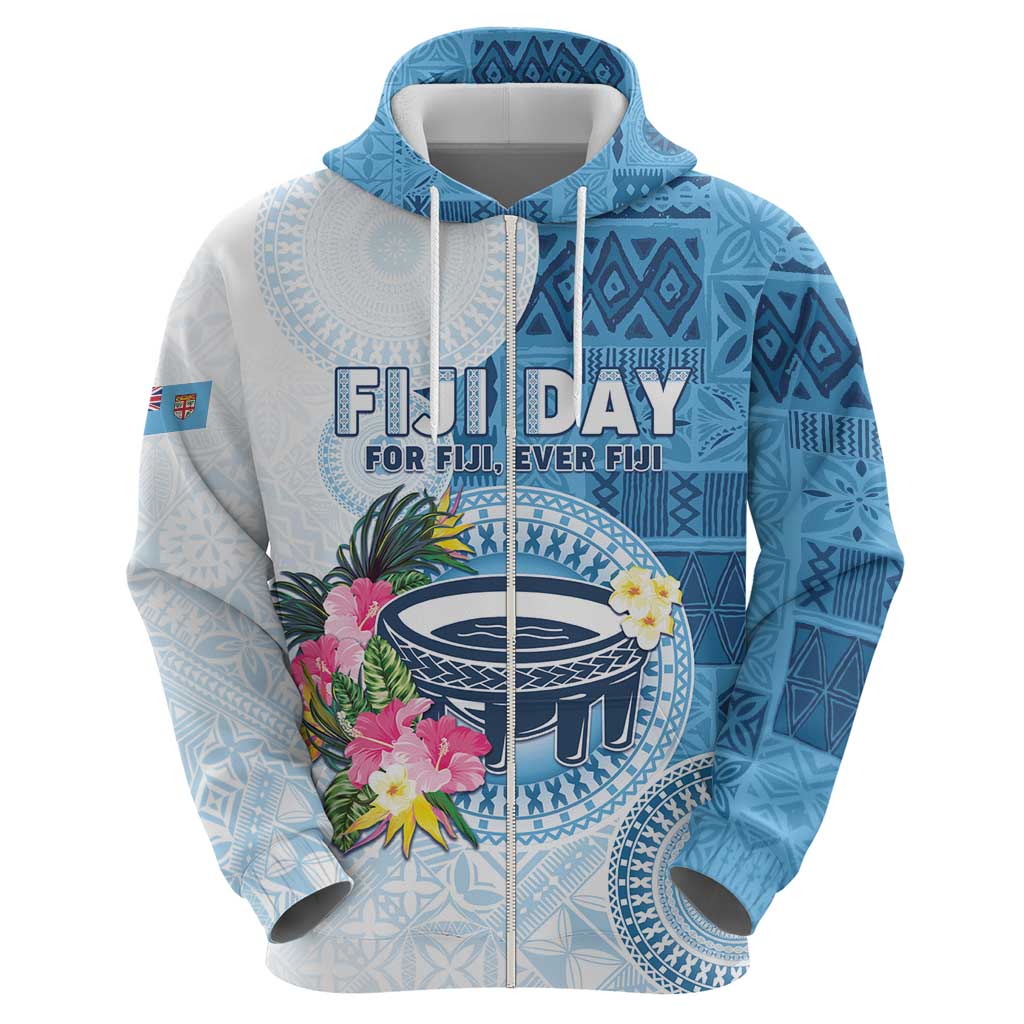 Fiji Day Zip Hoodie Proud To Be Fijian LT05 - Polynesian Pride