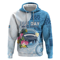 Fiji Day Zip Hoodie Proud To Be Fijian LT05 Pullover Hoodie Blue - Polynesian Pride