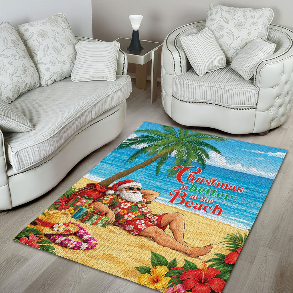 Hawaii Jolly Christmas Area Rug Xmas Is Better At The Beach LT05 - Polynesian Pride