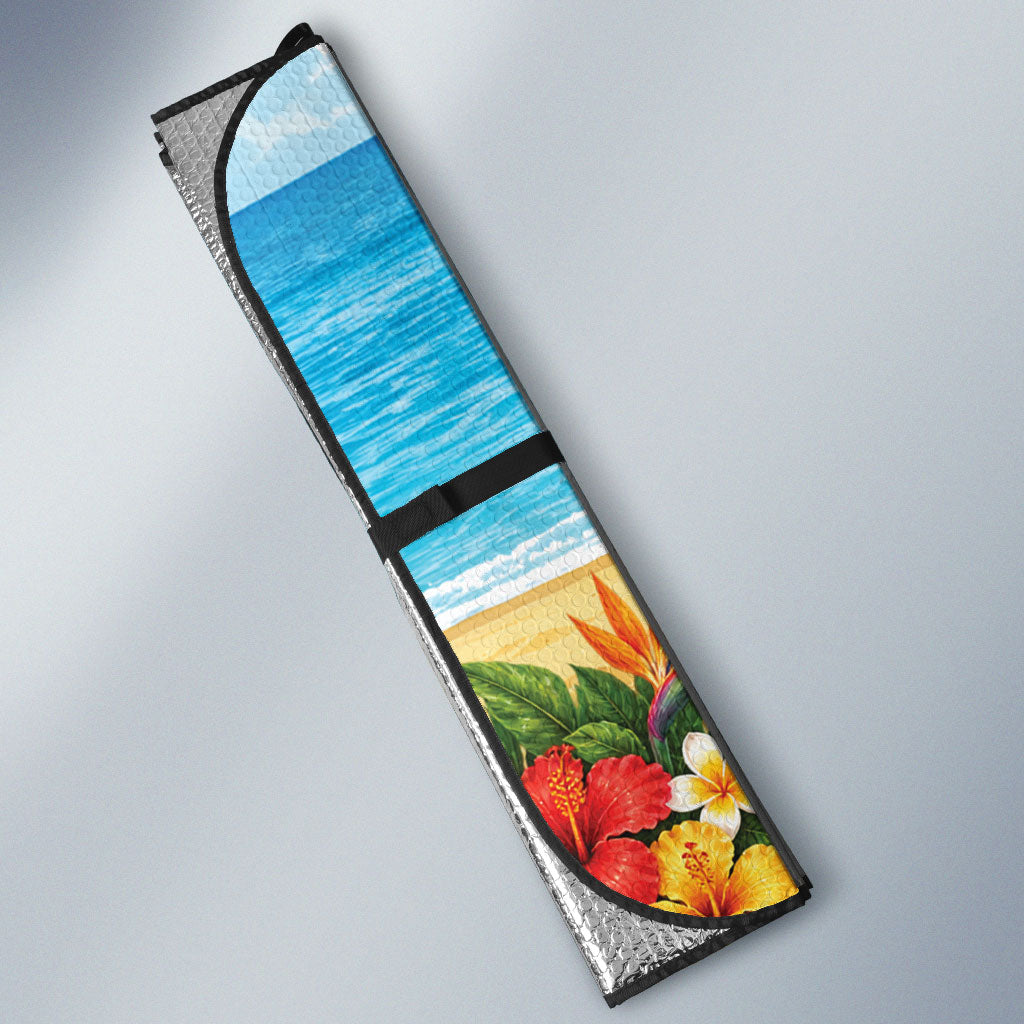Hawaii Jolly Christmas Auto Sun Shade Xmas Is Better At The Beach LT05 - Polynesian Pride