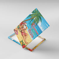 Hawaii Jolly Christmas Canvas Wall Art Xmas Is Better At The Beach LT05 With Frame Blue - Polynesian Pride
