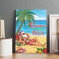 Hawaii Jolly Christmas Canvas Wall Art Xmas Is Better At The Beach LT05 - Polynesian Pride