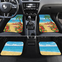 Hawaii Jolly Christmas Car Mats Xmas Is Better At The Beach LT05 Set 4pcs Blue - Polynesian Pride