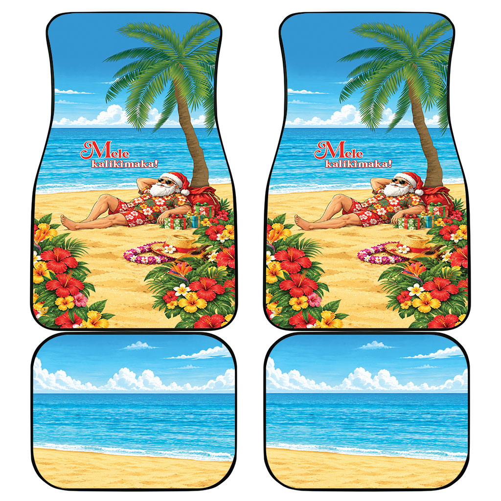 Hawaii Jolly Christmas Car Mats Xmas Is Better At The Beach LT05 - Polynesian Pride