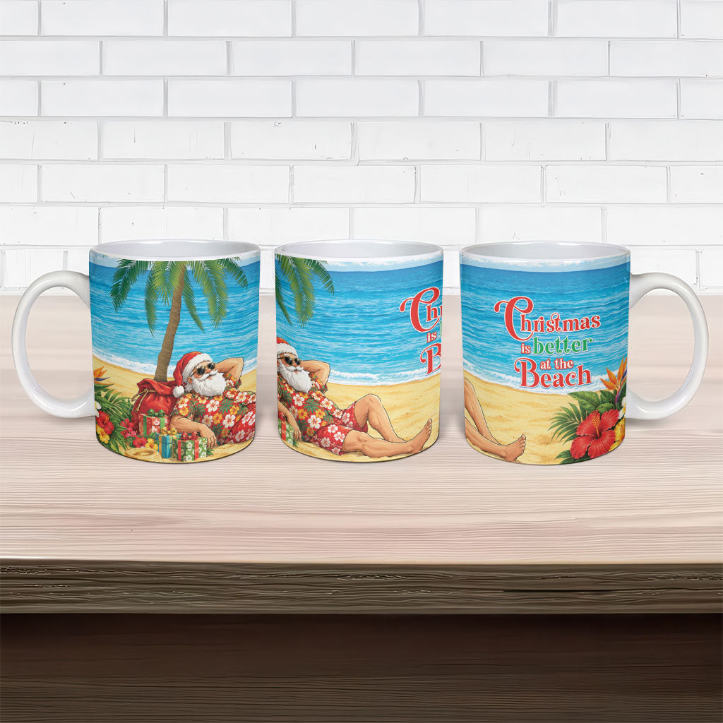 Hawaii Jolly Christmas Ceramic Mug Xmas Is Better At The Beach