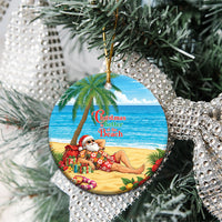 Hawaii Jolly Christmas Ceramic Ornament Xmas Is Better At The Beach