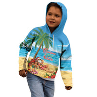 Hawaii Jolly Christmas Kid Hoodie Xmas Is Better At The Beach LT05 - Polynesian Pride