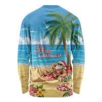 Hawaii Jolly Christmas Long Sleeve Shirt Xmas Is Better At The Beach LT05 - Polynesian Pride