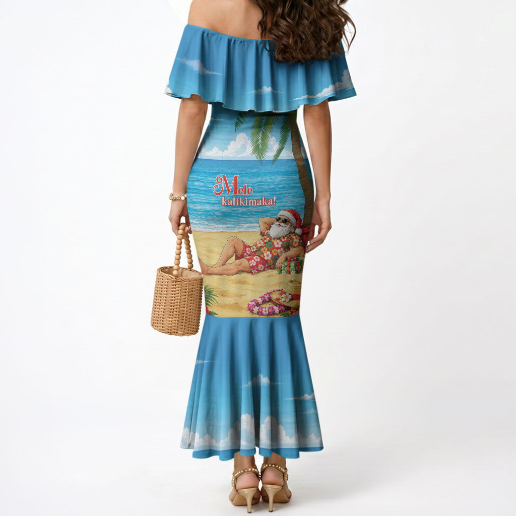 Hawaii Jolly Christmas Mermaid Dress Xmas Is Better At The Beach LT05 - Polynesian Pride