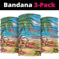 Hawaii Jolly Christmas Neck Gaiter Xmas Is Better At The Beach LT05 package One Size: 25*50cm Blue - Polynesian Pride