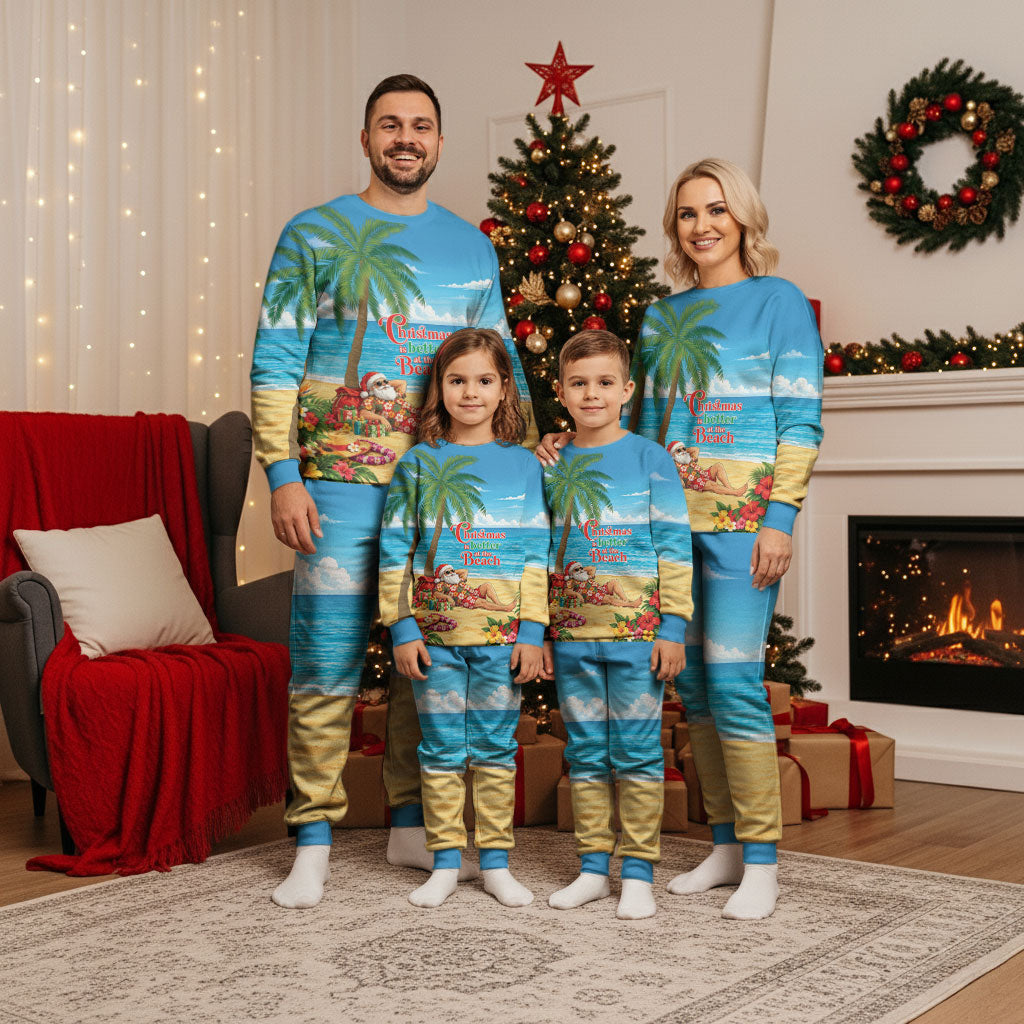 Hawaii Jolly Christmas Pajama Set Xmas Is Better At The Beach