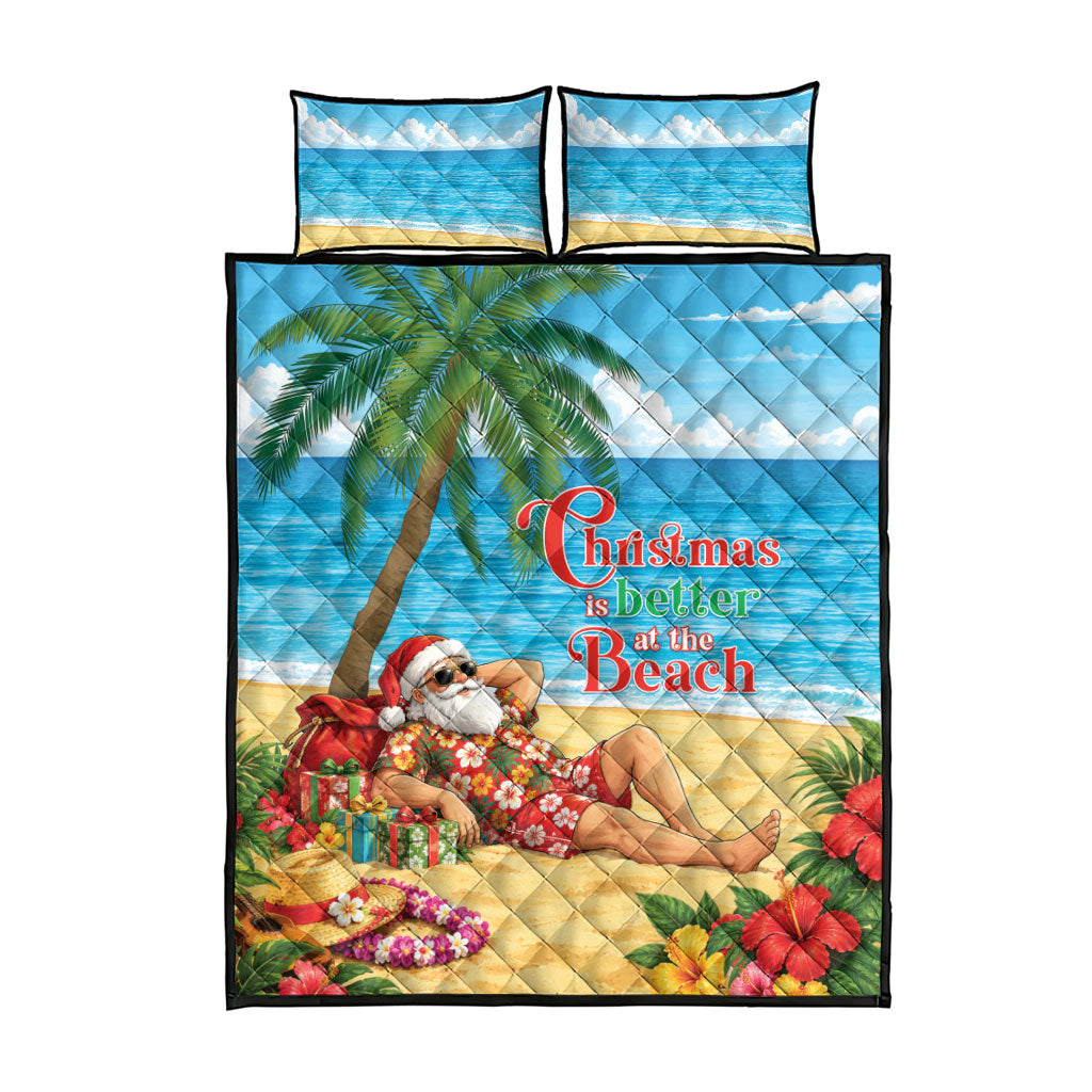 Hawaii Jolly Christmas Quilt Bed Set Xmas Is Better At The Beach LT05 - Polynesian Pride