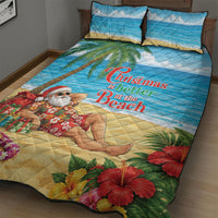 Hawaii Jolly Christmas Quilt Bed Set Xmas Is Better At The Beach LT05 - Polynesian Pride